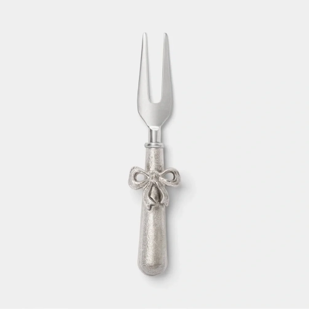 4pk Bow Cheese Tool Set Silver - Threshold™